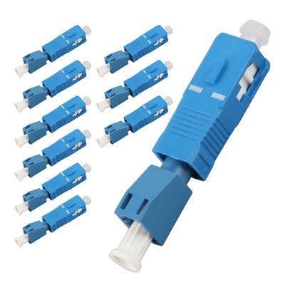 10 Pcs Fiber Optic Adaptor SC Male To LC Female Single Mode Fiber Optic Hybrid Optical Adaptor Converter