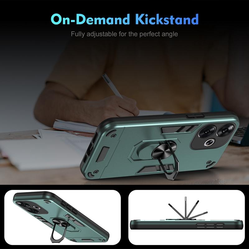 For Xiaomi Poco F6 5G Case Shockproof Armor Case For Poko Little F6 F 6 PocoF6 5G Car Magnetic Holder Ring Protect Cover