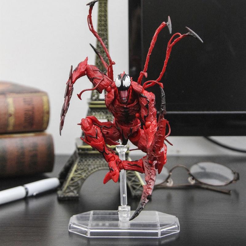 AMAZING YAMAGUCHI Carnage Venom Spider Man Marvel Legends Action Figure Joint Movable Change Face Statue Model Kids for Toy Gift