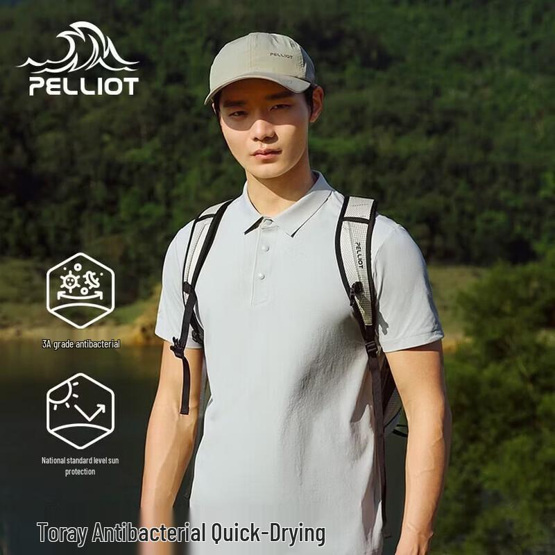 PELLIOT Men's Short Sleeve Outdoor Polo Shirt