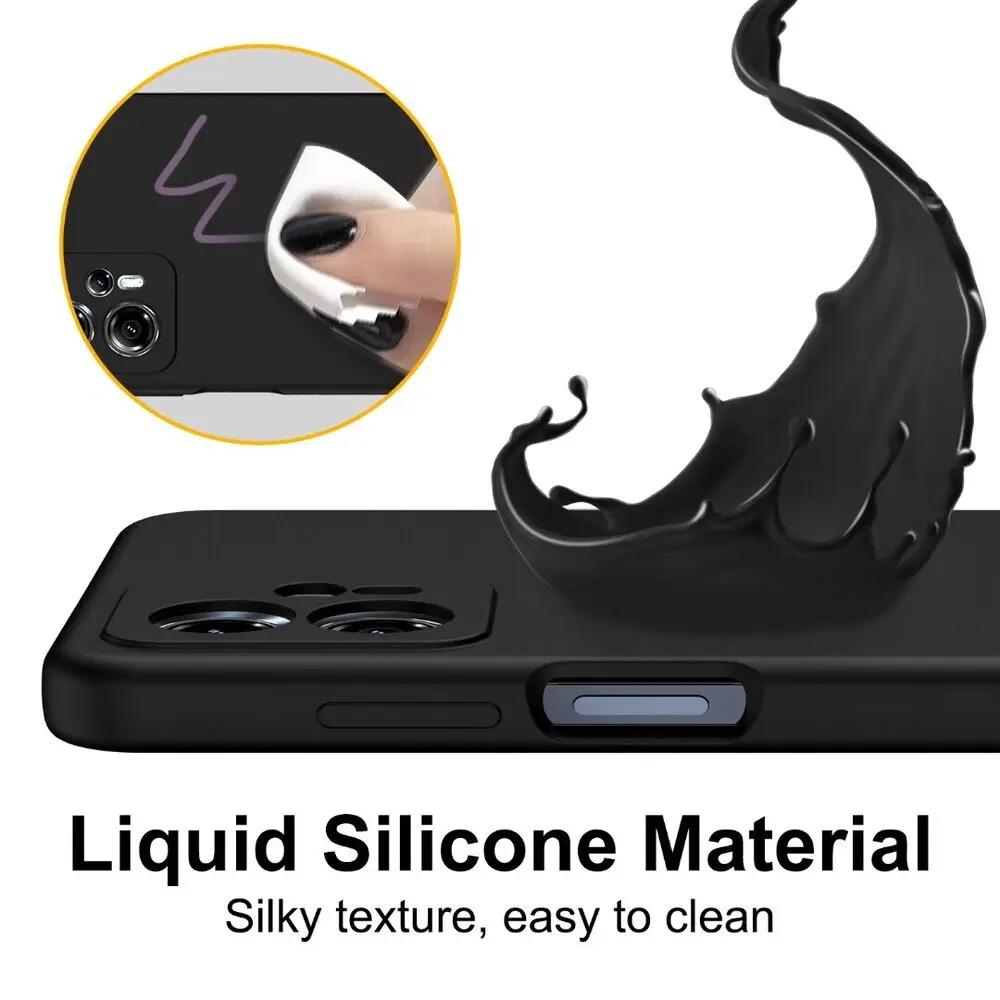 Plain Flexible Liquid Silicone Case For Motorola G75 G35 G55 G85 5G G05 G15 E15 Protective Cover Bumper Shell Coque Fundas