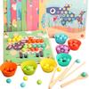 Montessori Educational Toy, Bead Puzzle, Colorful Wooden Toy with Storage Bag, Multifunctional for Finger Training, Number Learning, Etc. Bajoy Toy To