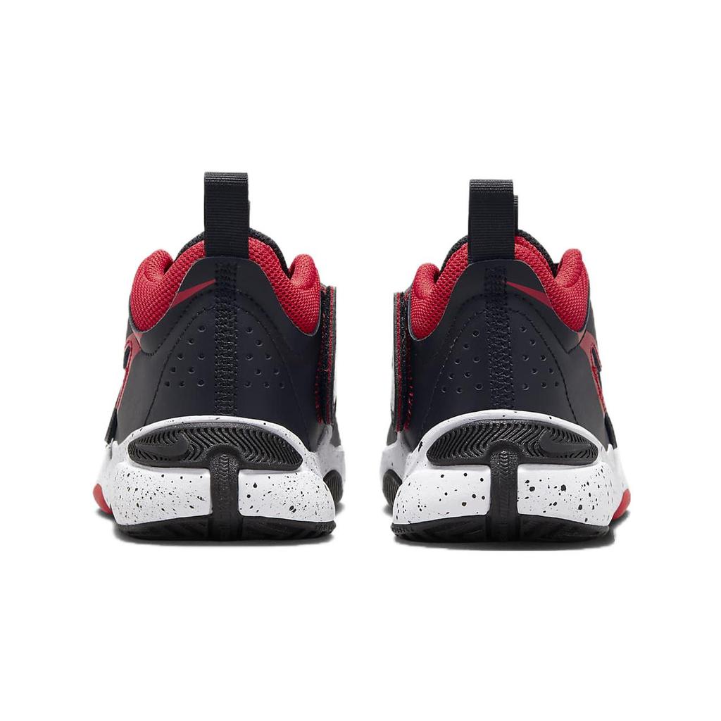 Nike Team Hustle D 11 Low top Basketball Shoes Black Red Kids' DV8994-003