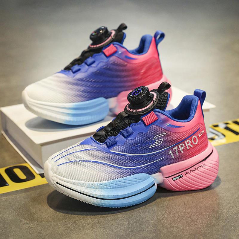 Kinder Sportschuhe Laufschuhe Basketballschuhe Knöchelschuhe Jungen und Mädchen Studenten Farbverlauf leicht gestreift Jugend