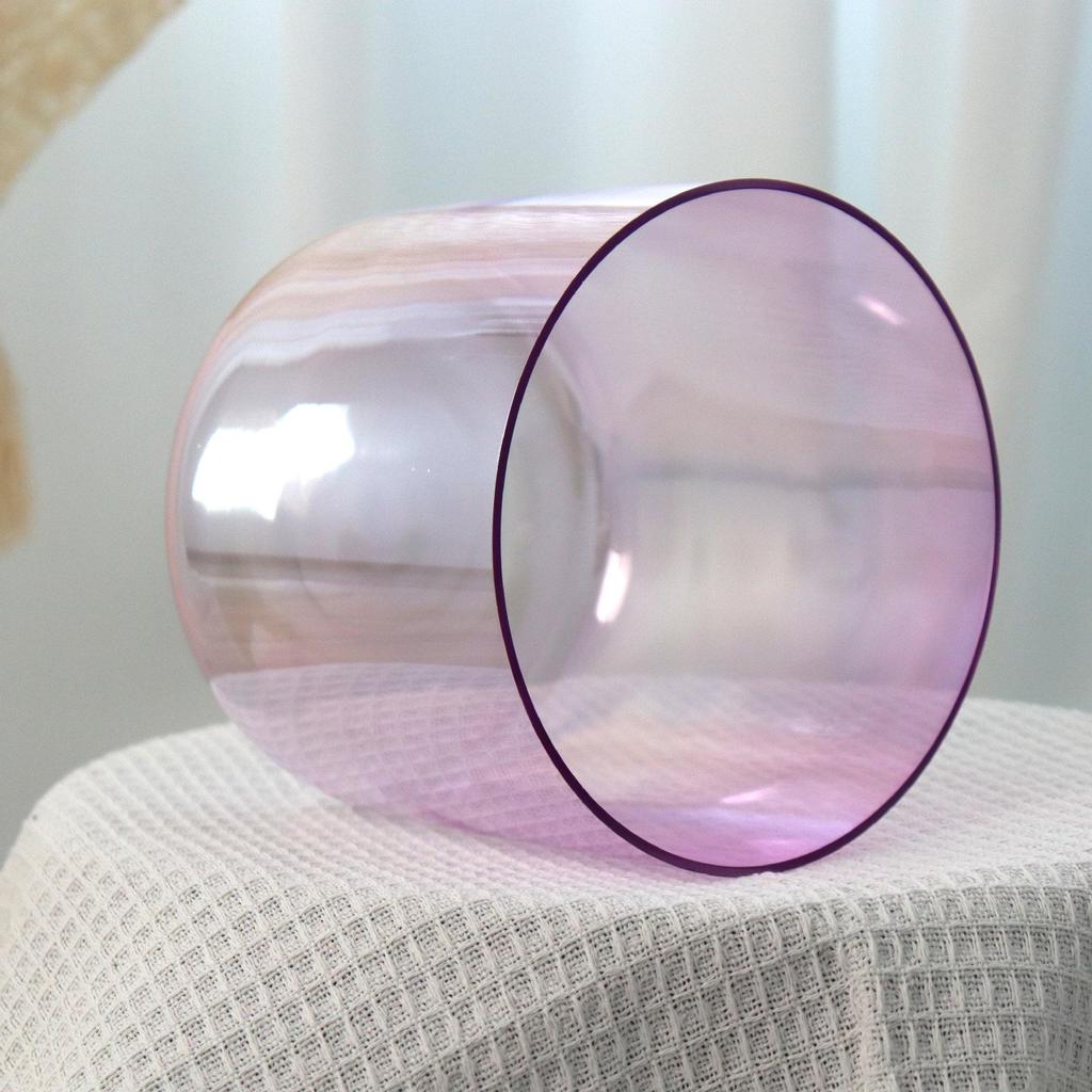 Purple Crystal Singing Bowl for Relaxation, Healing, and Meditation
