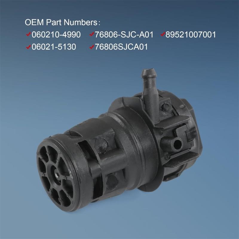 Efficient Replacement Windshield Washer Pump Motor Corrosion Resistant 060210-4990 76806SJCA01 06021-5130 89521007001