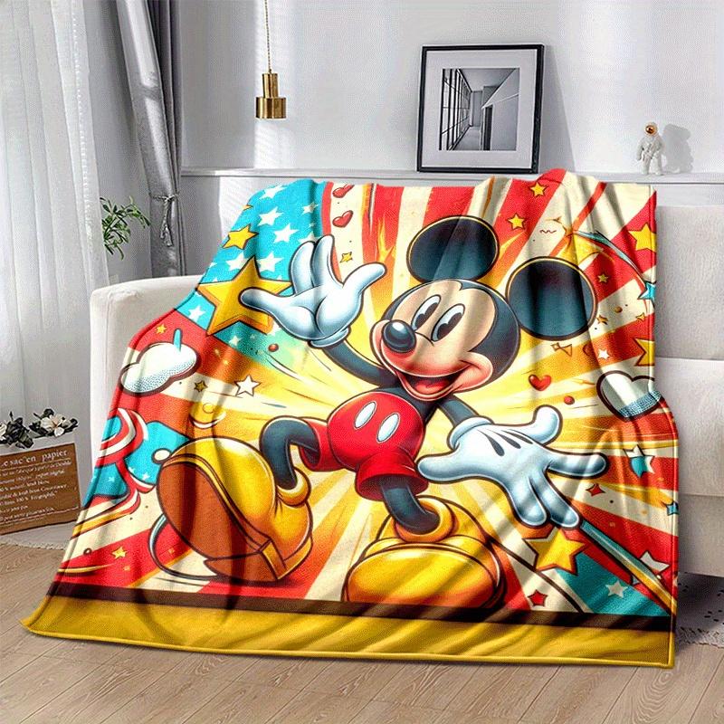 1pc Mickey Printing Blanket - Soft, All-Season Throw for Office Blanket,  | Personalized Gift with Adorable Cartoon Design