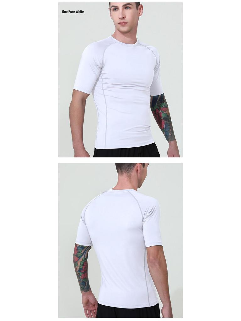 Men's Quick-Dry Compression T-Shirt for Training, Basketball, Running, Cycling, and Fitness