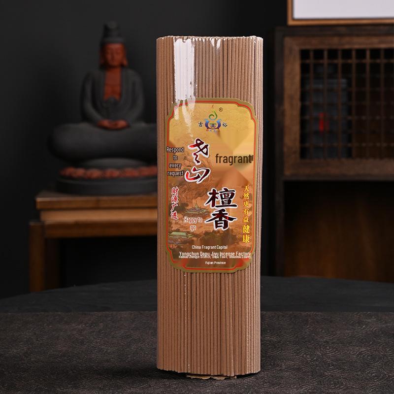Buddhist Worship Incense Sticks - Laushan Sandalwood, Cypress, Agarwood, Mugwort for Guanyin and God of Wealth Offerings
