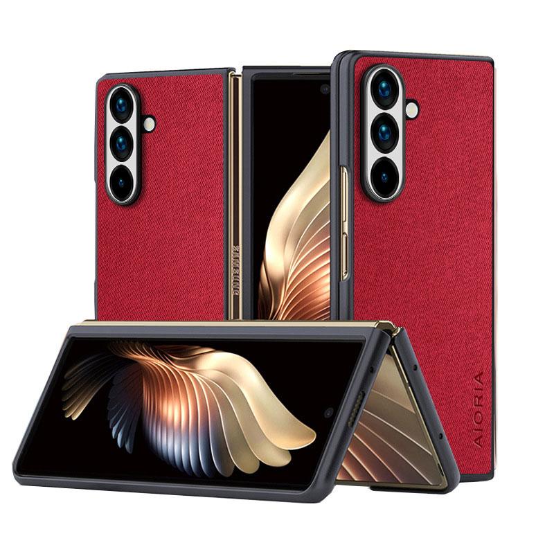 Case for Samsung Galaxy Z Fold 7 Fold6 Fold 5 Fold 4 Fold 3 5G 4G Leather Master Hard Textile Fashion Phone Cover Coqua for Case