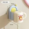 No Punching Wall Hanging Toothbrush Cup Holder Bathroom Dopamine Toilet Plastic Suction Cup Toothbrush Cup Storage Rack