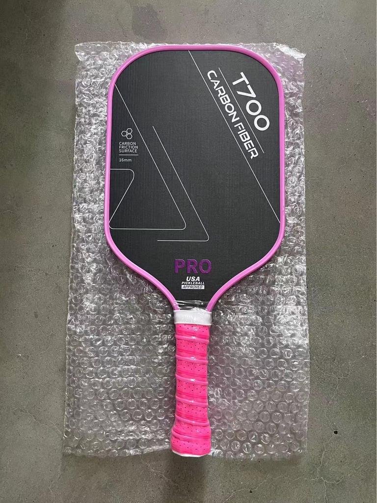 T700 Carbon Fiber Pickleball Paddle with Cloth Texture Frosting, 16mm Thickness, Professional Competition Quality.
