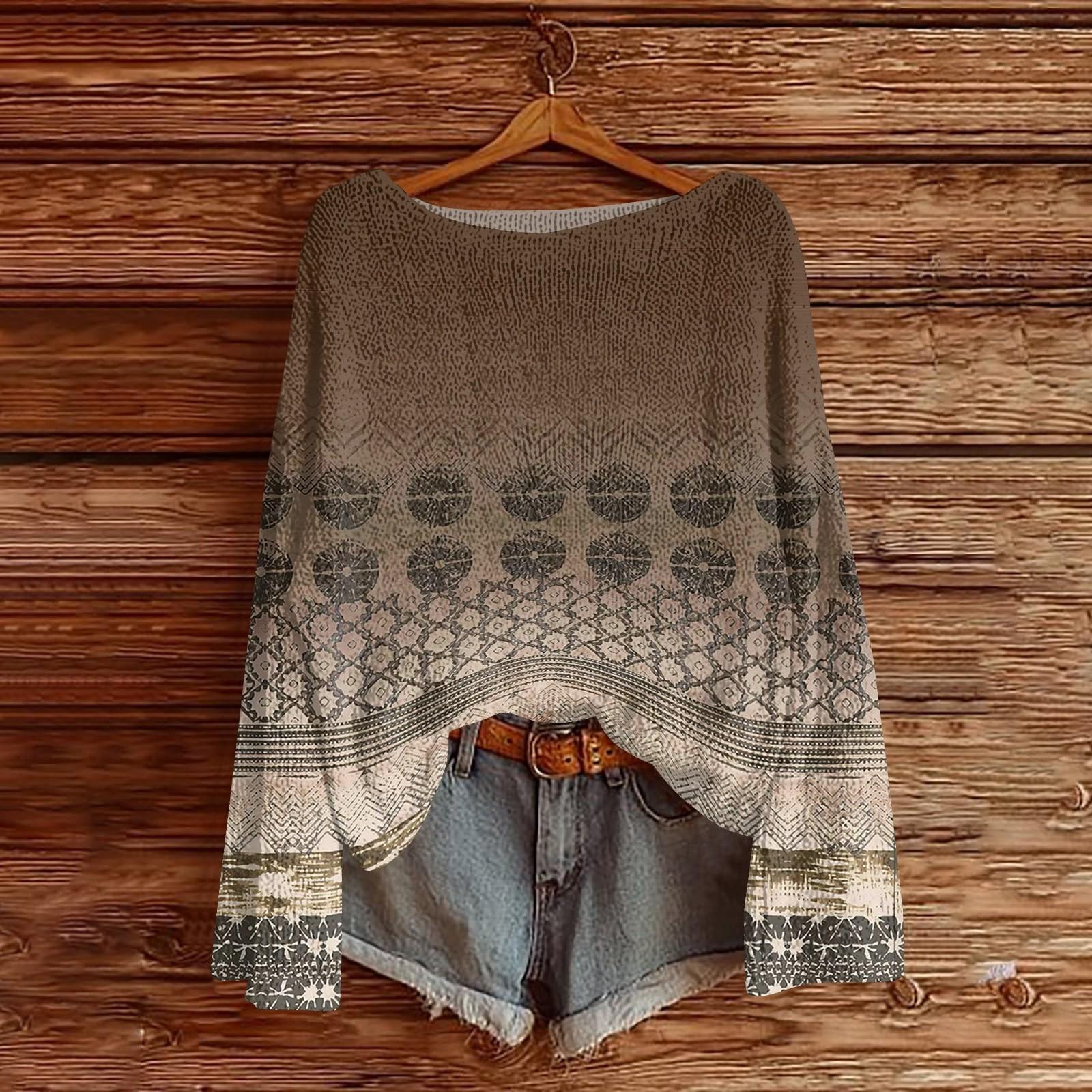 

Women s Round Neck Lightweight Sweater Casual Long Sleeve Knit Pullover XL світло-коричневого кольору
