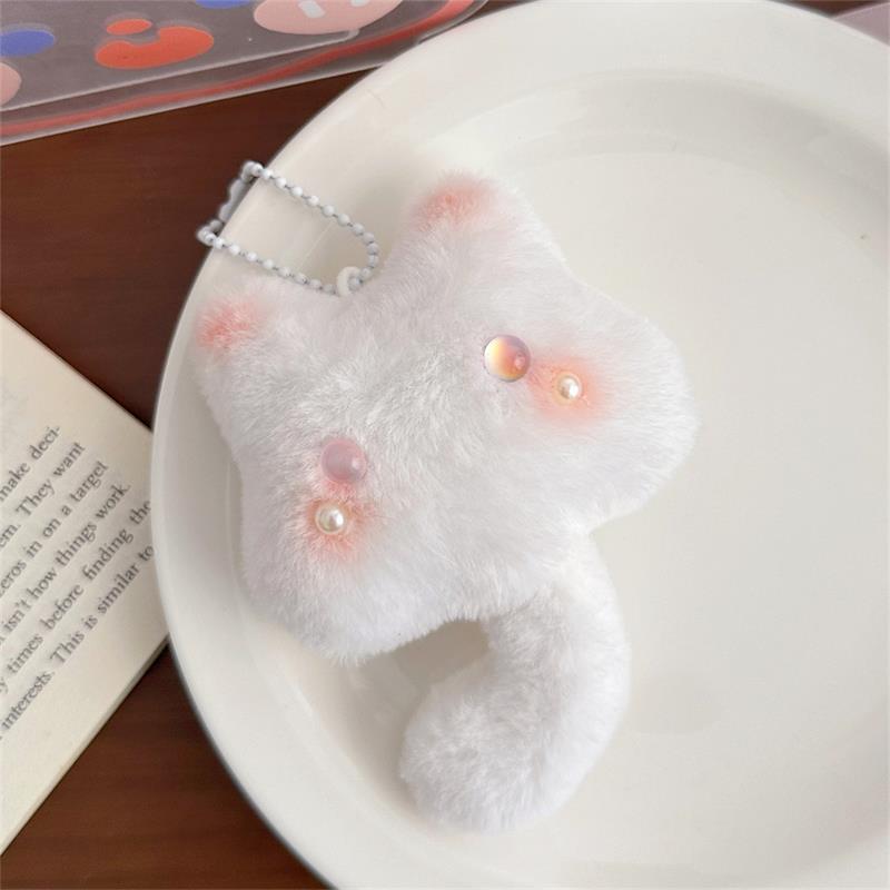 

Милая Сладкая Плюшевая Кукла Кошка со Скрипучим Хвостом Мягкая Игрушка Брелок Подвеска Шнурок Украшения для Подвешивания на Рюкзак Декорация для Девочковой Сумки Подарок