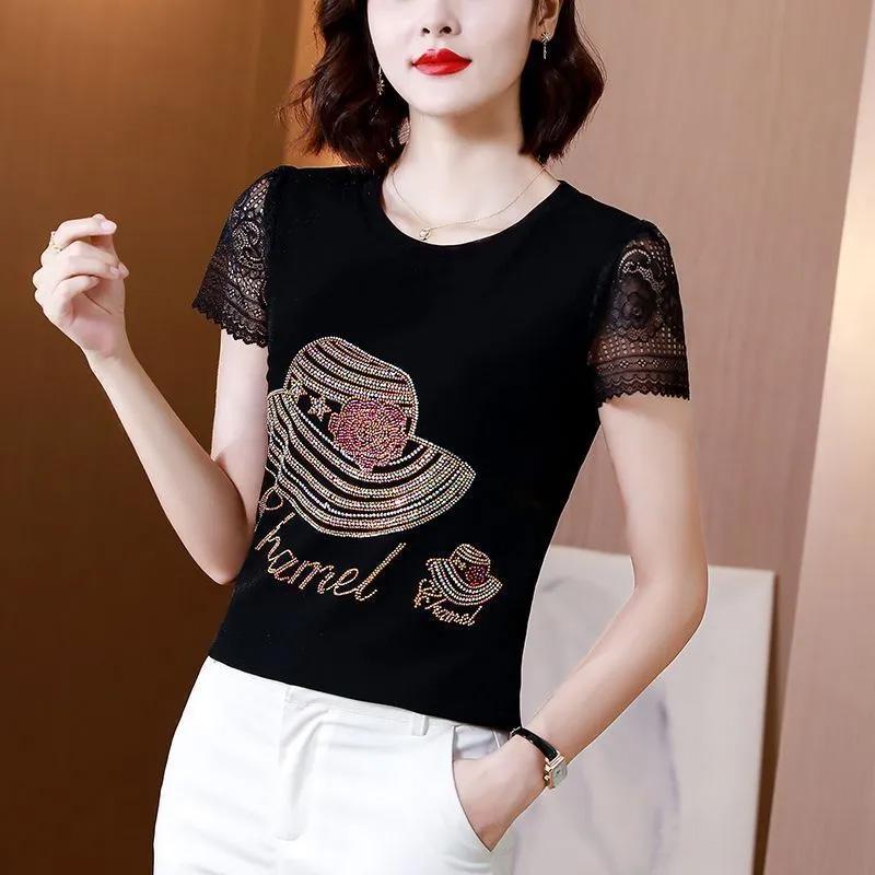 T-shirt for Women Summer Large Size T-shirt Soft Loose Printed Casual Comfortable Pullover T-shirt Top