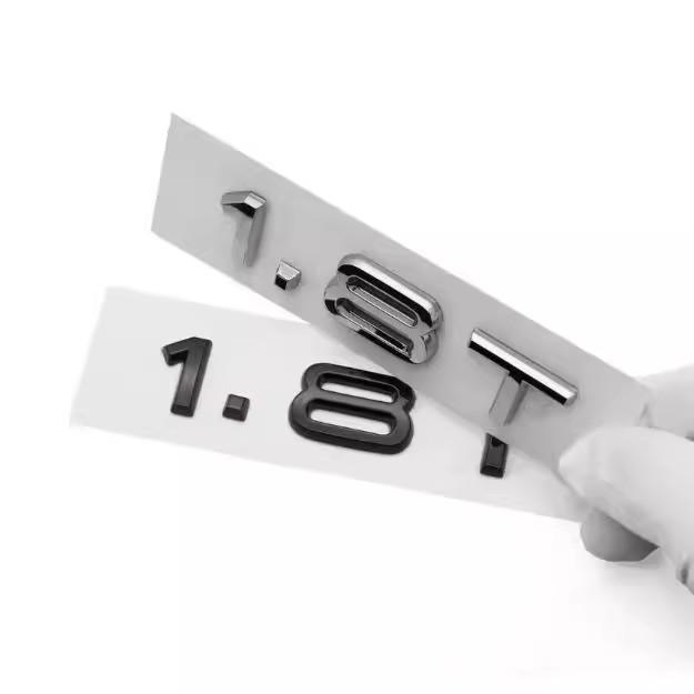 ABAX1 1X 1.8T 2.0T 3.0T Car Trunk ABS Badge Emblem For Car Rear Tailgate Fender Door Adhesive Badge for A4 A5 A6 A7 A8 Q3 Q5 Q7