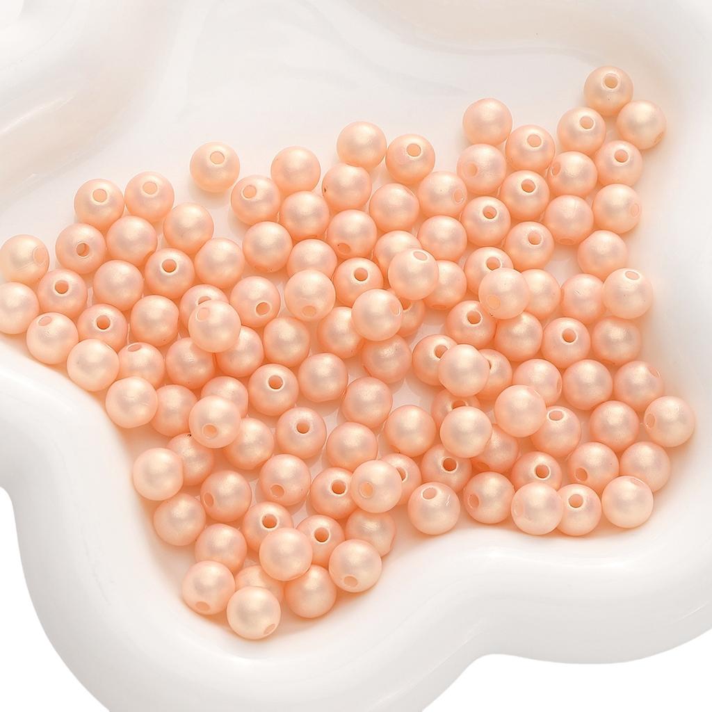 Handmade Beads 8mm Acrylic Dream Color Fantasy Gold Round Beads Handmade DIY Hand String Beads Accessories Bracelet Necklace Jewelry Loose Beads