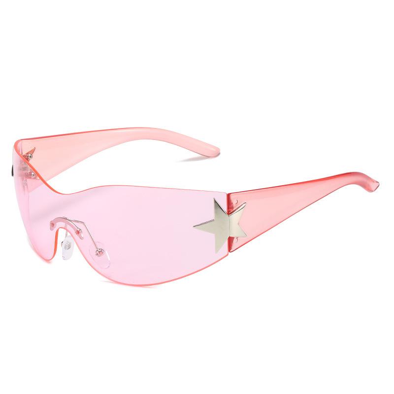 Y2K Sports Sunglasses with Star Design
