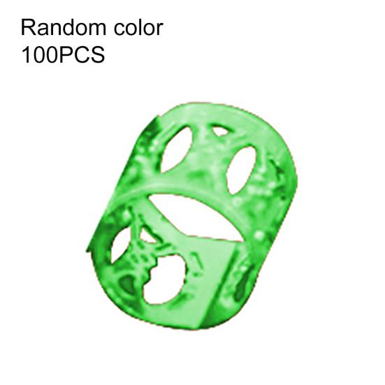 100Pcs Fashion Solid Color Aluminum Women Braiding Hair Rings Clip Decoration