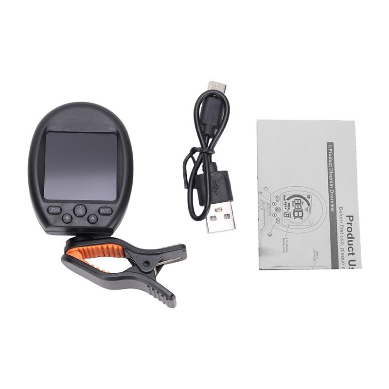 Meideal Клипса-тюнер для гитары с функцией метронома, портативный тюнер для гитары, вращающаяся клипса для хроматической гитары, бас-гитары, скрипки, укулеле