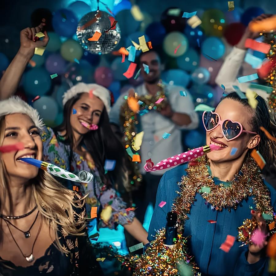 25pcs Party Blower Colorful Birthday Noisemakers Random Color Party Blow Horns Whistles Blowouts Festival Celebration Supplies