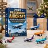 Airplane Christmas Advent Calendar – 24-Day Countdown with 2D Acrylic Airplane Ornaments, Hanging Pendants Gift for Aviation Lovers