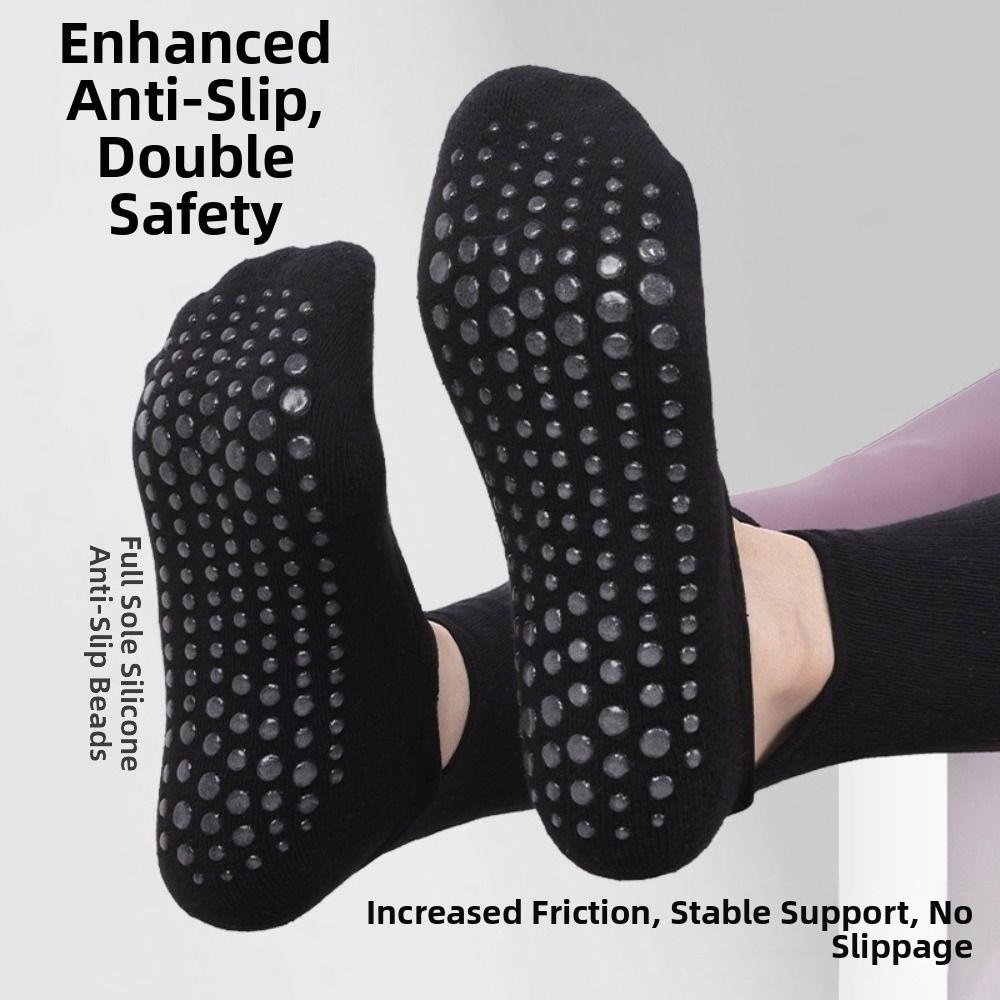 Breathable Yoga Socks Cotton Strappy Grip Sock New Pilates Socks  Ballet