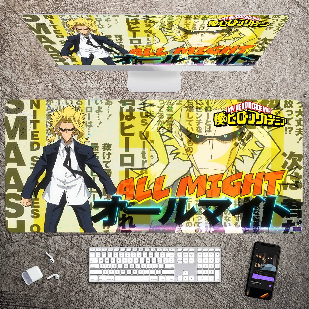 All Might My Hero Academia Japanese Anime Mousepad Large Gaming Mouse Pad LockEdge Thickened Computer Keyboard Table Desk Mat