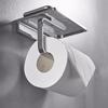 Chrome Toilet Paper Holder Multifunction Bathroom Storage Shelf Roll Paper Holder Gold EL95