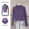 Women's Autumn Stand Collar Pilates Yoga Jacket: Plus Velvet, Quick Dry, Long Sleeve, Zipper Fitness Top for Running and Active Wear