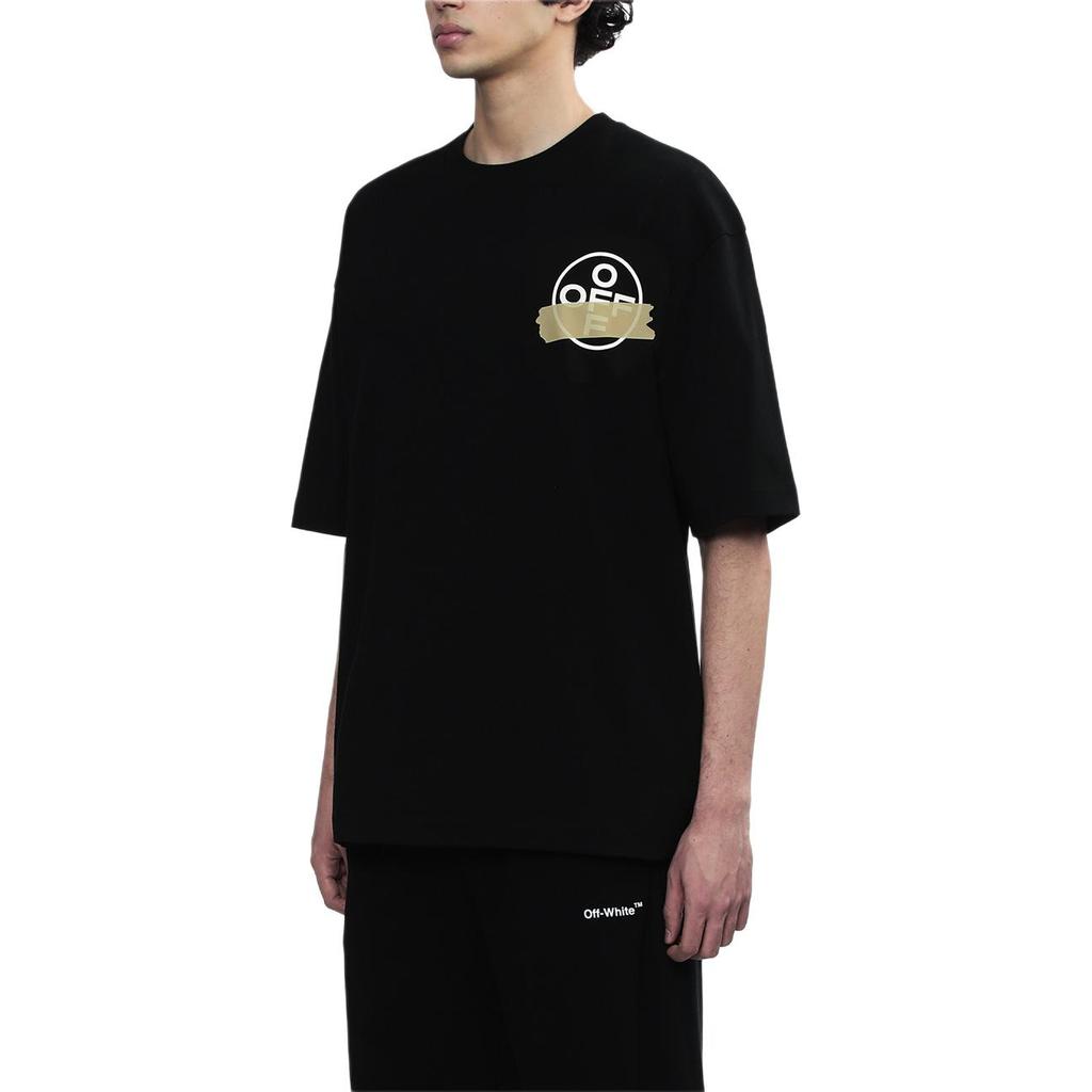 Off-White Bronzing arrow printing Unisex Black OMAA038G20JER0021048