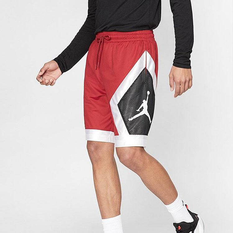 Jordan Jumpman Diamond Mesh Panel Basketball Shorts Men Bottoms Red AV3207-687