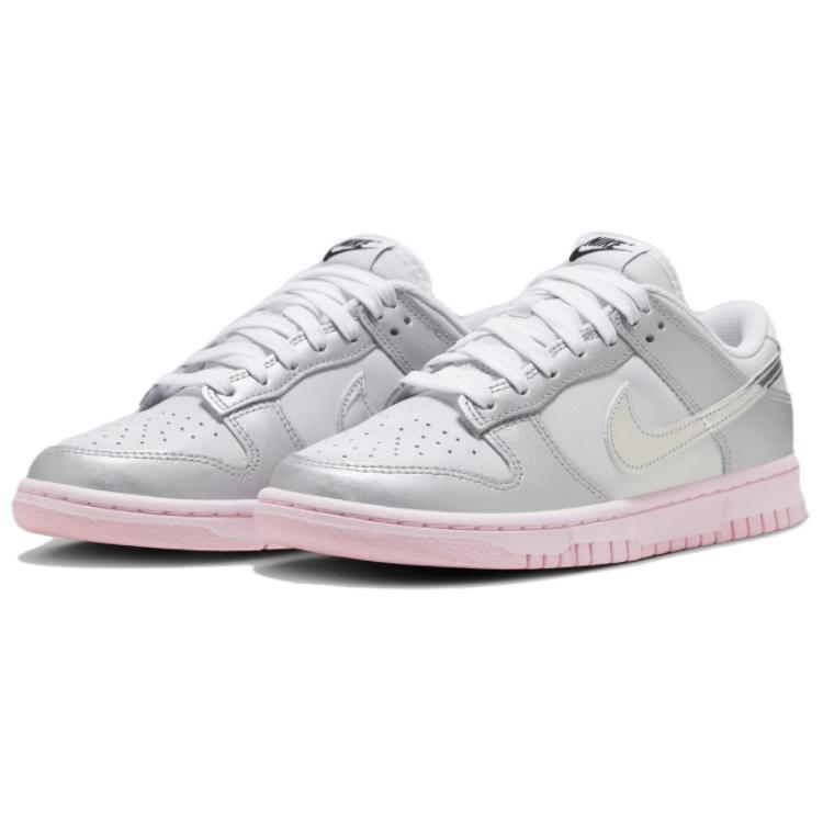 Nike Dunk Low LX Photon Dust Pink Foam Women Sneakers Grey Medium-Soft-Pink Metallic-Silver HM3698-006