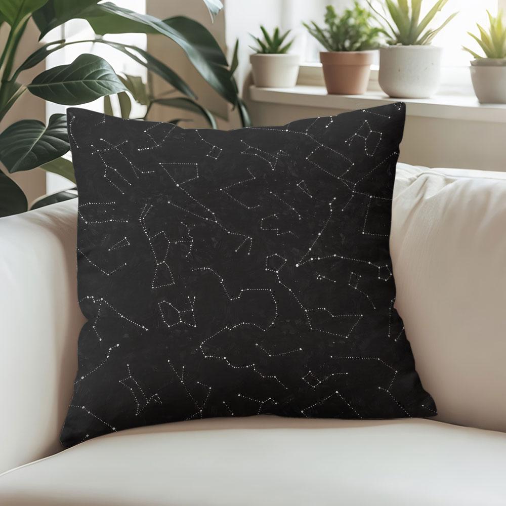 Starry Web square Jacquard Pillow Cover for Sofa Office Waist Cushion Cover Home Decorative Pillowcase