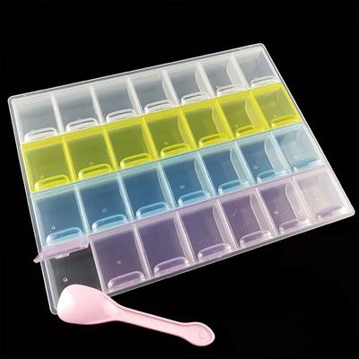 1 juego de caja de almacenamiento con partición para pintura de arte con diamantes, contenedor de almacenamiento de herramientas de bricolaje adecuado para el almacenamiento de varios objetos pequeños