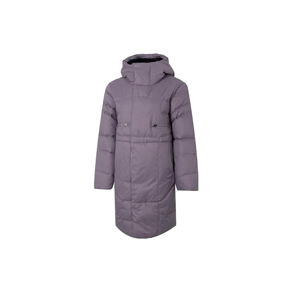 Under Armour Training Sports Solid Color Hooded Mid-Length Down Jacket Women Outerwear Light-Purple 1342791-585