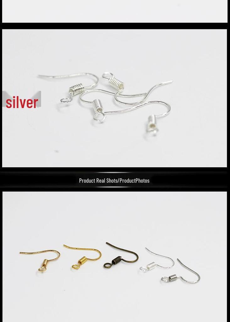 High-Quality DIY Iron Ear Hooks Without Beads - In Stock