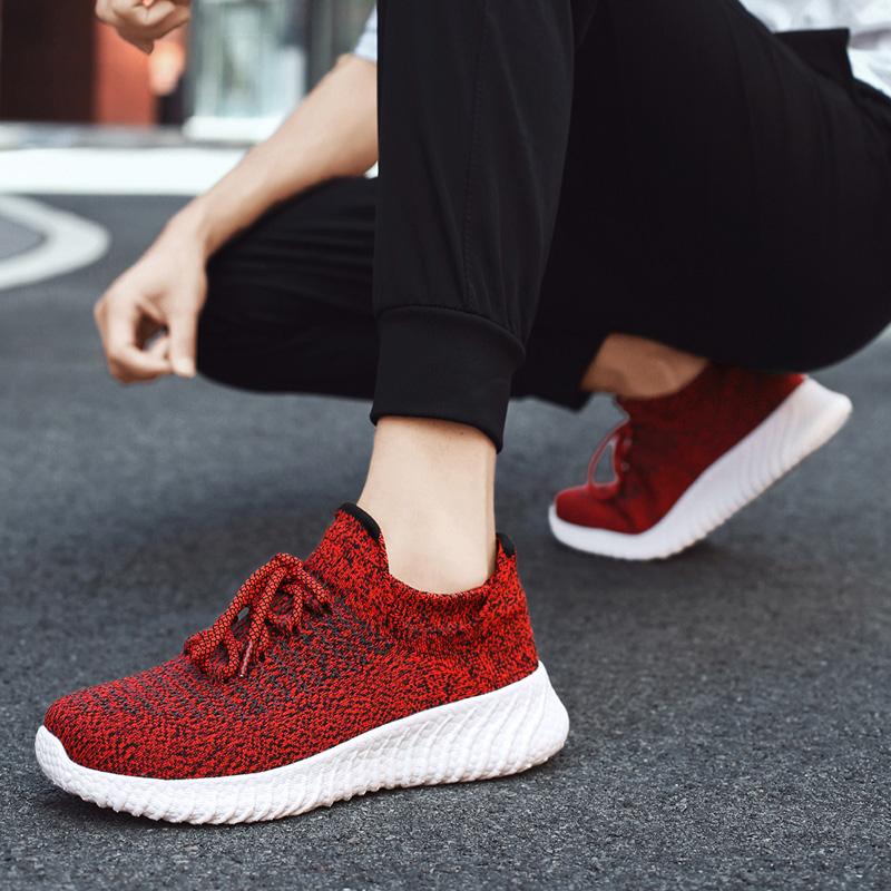 Обувь большого размера. Легкие дышащие летающие носки. Обувь для пар. Повседневная — фото 7