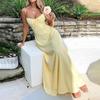 2026 European Women's Fashion: Elegant A-Line Mid-length Dress with Lace-up Detail