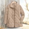 2026 Womens Solid Color Loose Fit Casual Warm Cotton Jacket Coat