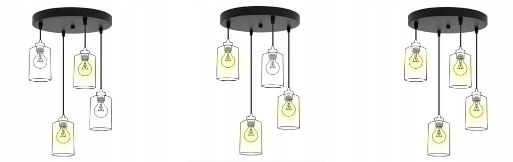 MODERN CEILING HANGING LAMP BLACK LED LAMP