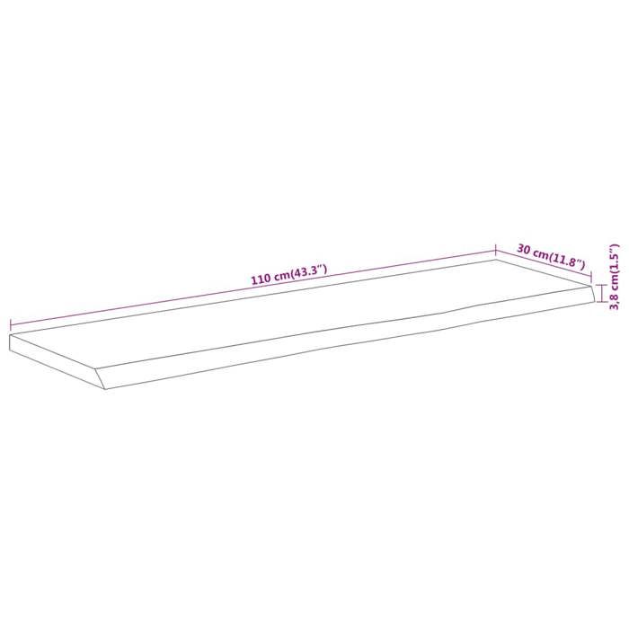 VidaXL Wall Shelf, Floating Shelf, Wall Decoration for Office Living Room, Rectangular Solid Acacia Edge 370289