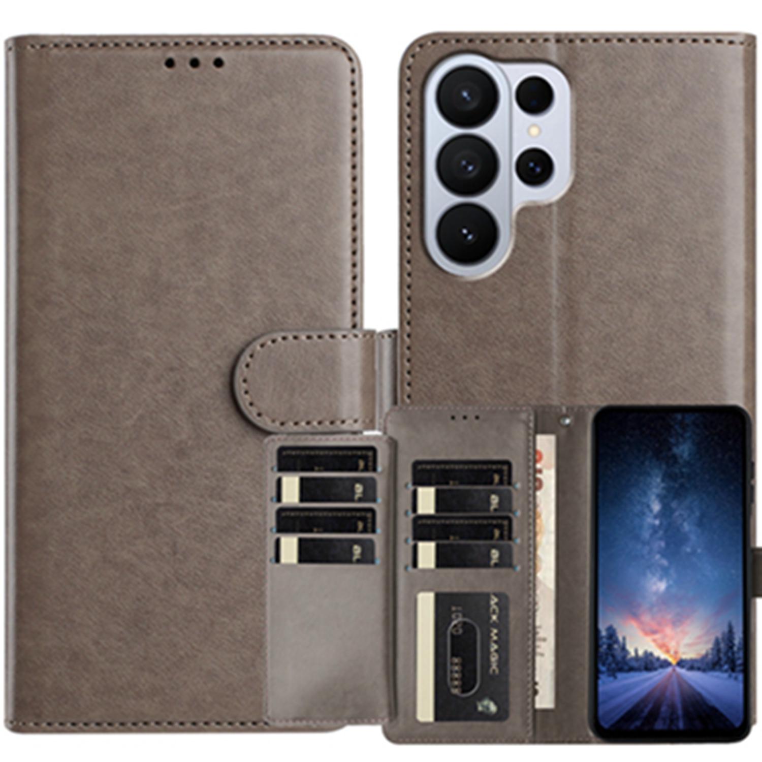

For Samsung Galaxy S26 Ultra Wallet Phone Case Stand PU Leather Folio Flip Cover with 8 Card Slot