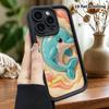 Phone Case: 2D Flat Design Suitable for iPhone 18 17 16 15 14 13 Pro Protective Case, Embossed Little Dolphin, Perfect Christmas and Halloween Holiday