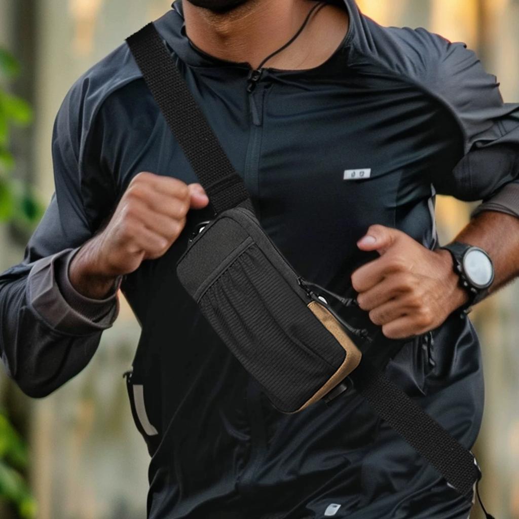 Borsa tattica MOLLE a tracolla per campeggio all'aperto, escursionismo, multifunzione, impermeabile, per cellulare, piccola borsa, accessori per zaino