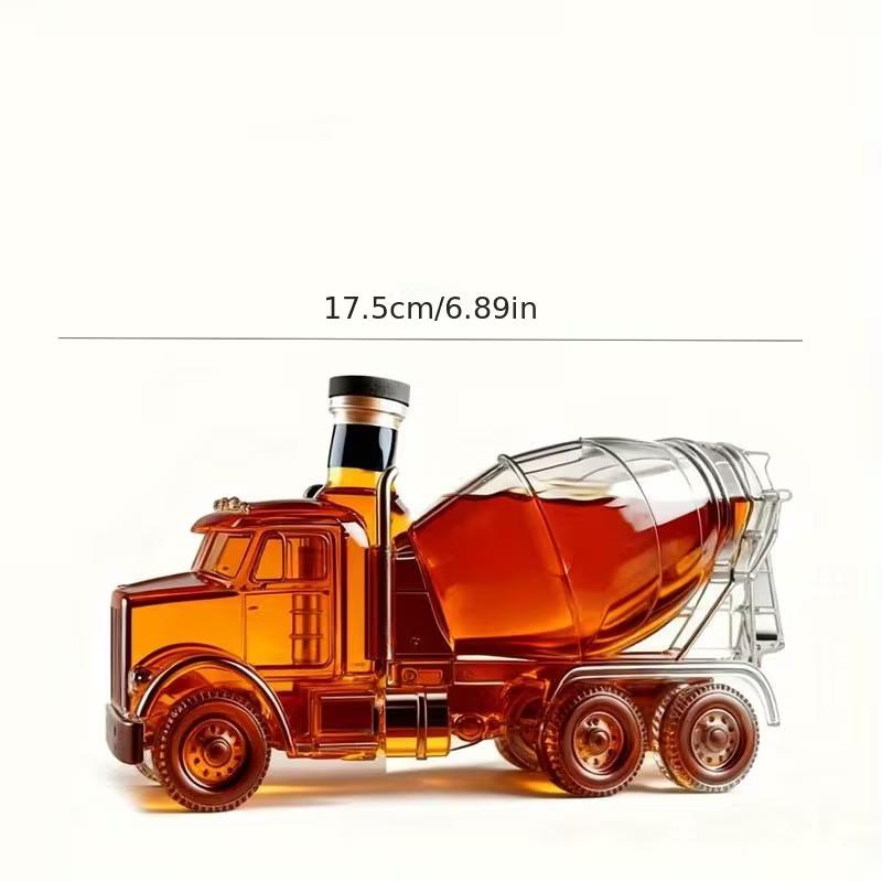 Creative red wine special-shaped sealed bubble whiskey vodka empty liquor bottle cement mixer truck whiskey bottle