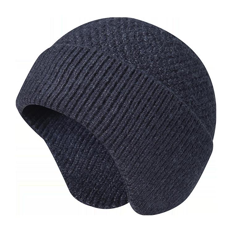 Thick Knit Wool Beanie: Winter Warm, Cold-Proof, Windproof, Ear Protection Hat for Men & Women