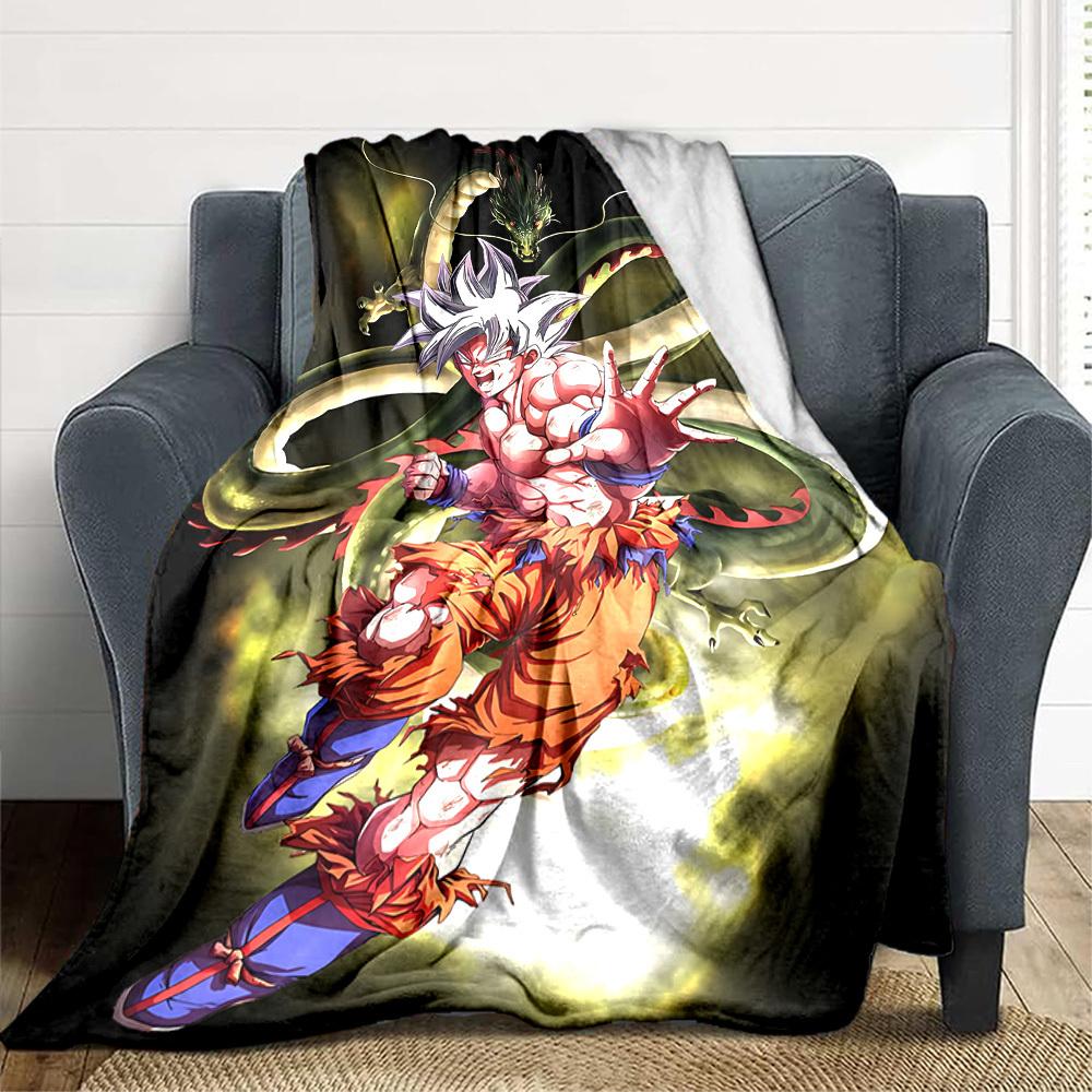 1pc Goku, Shenron Blanket Soft All Season Throw with Vibrant Design, Perfect for Home, Travel, and Gifts, Ideal for Naps and Camping