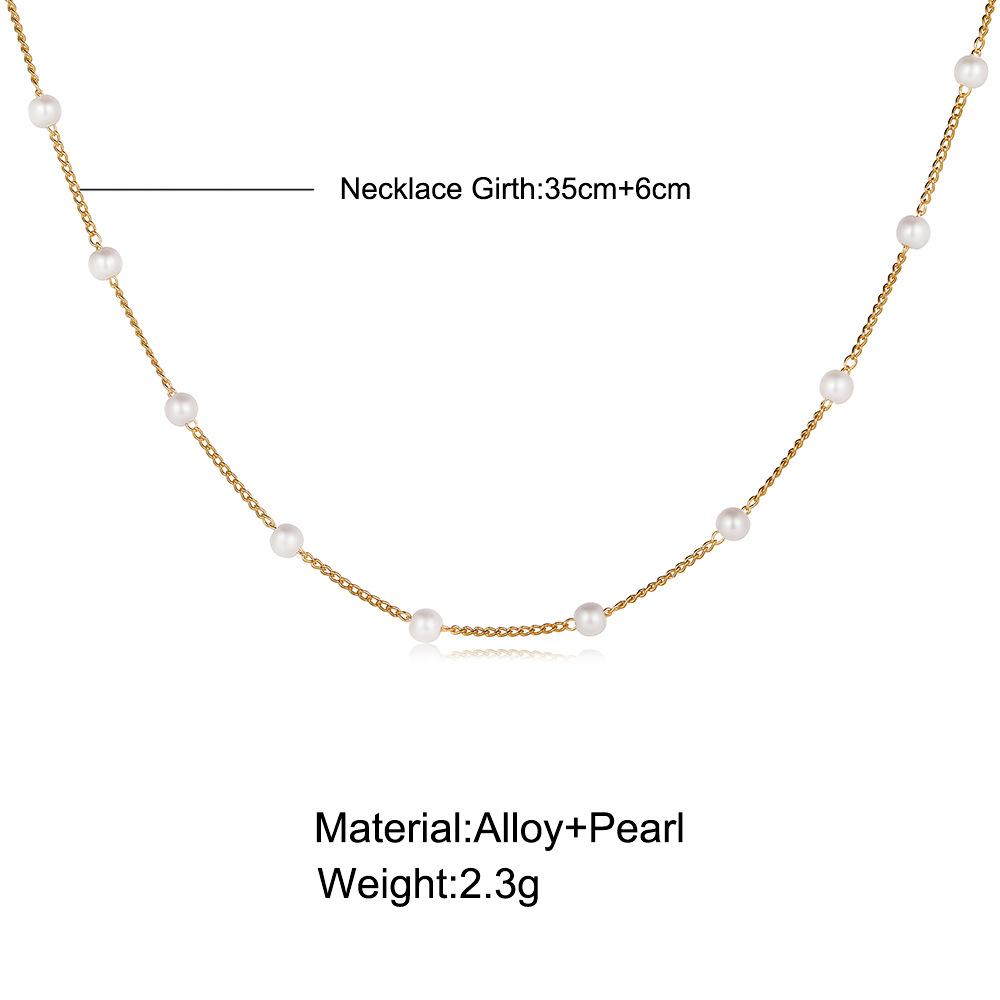 Pearl Clavicle Chain Necklace Beads Choker Neck Chain Goth Chocker Jewelry On The Neck Pendant Collar Women