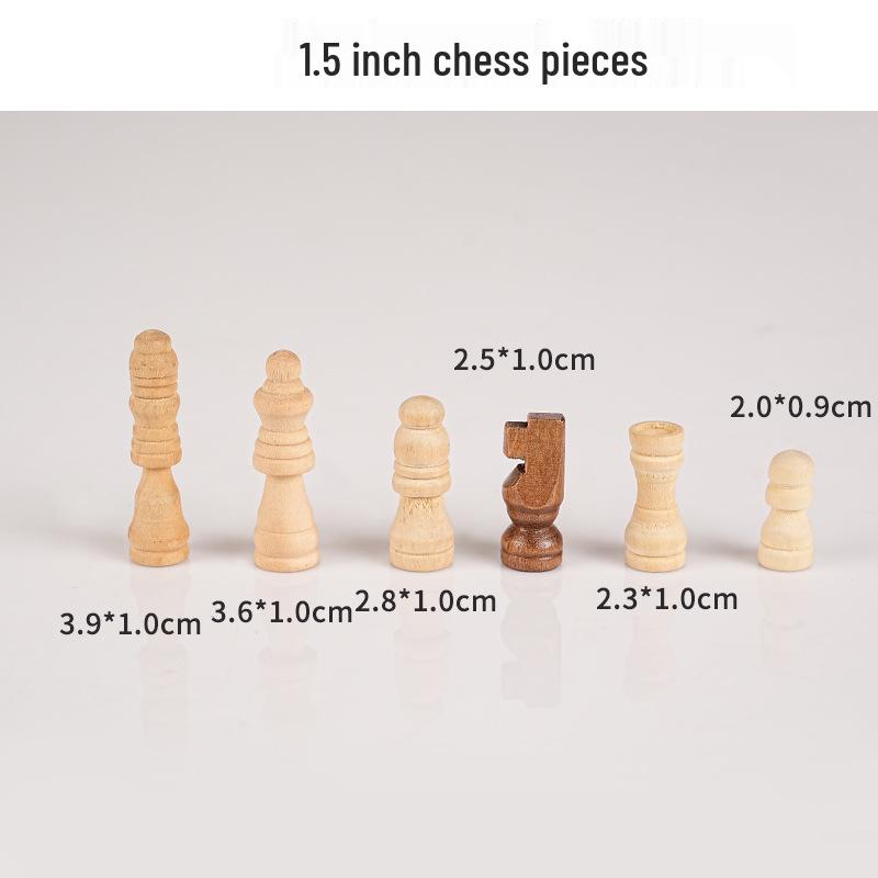 Solid Wood Chess Pieces, Available In 1.5", 2", 2.5", and 3" Sizes